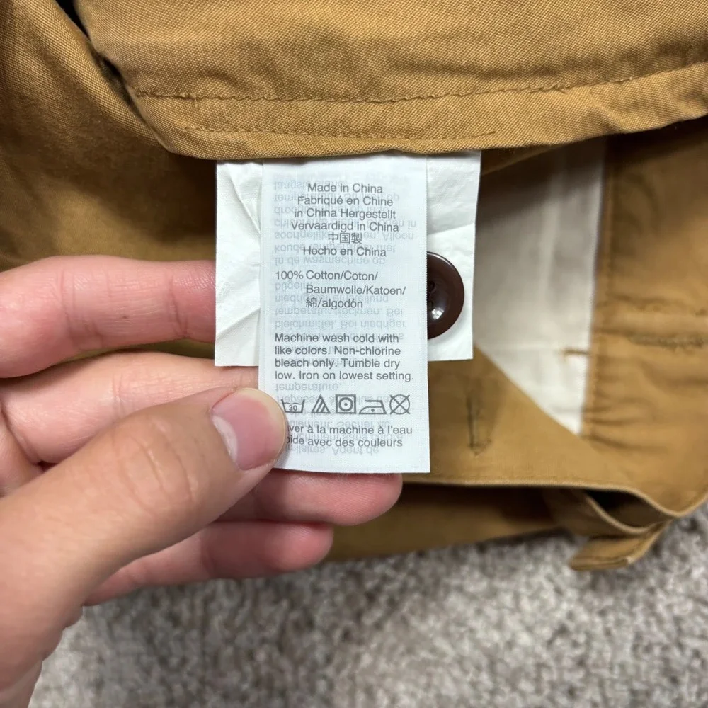 Wallace & Barnes Mens Pleated Officer Short Khaki Tan Cotton L5860 Size 34